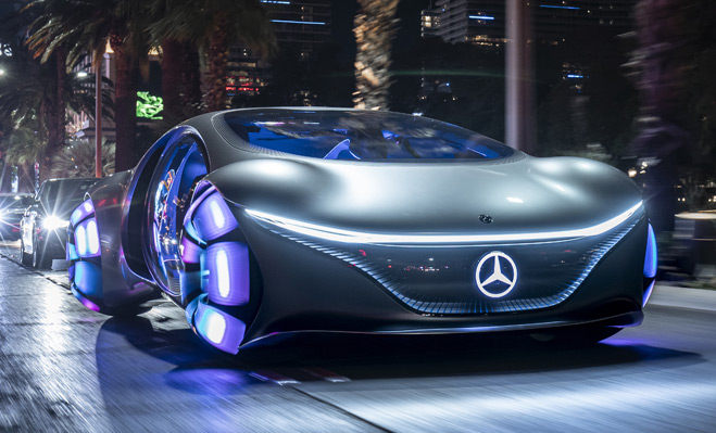 Mercedes-Benz VISION AVTR на выставке CES 2020 в Лас-Вегасе