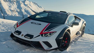 Lamborghini Huracan Sterrato на снегу в режиме Rally
