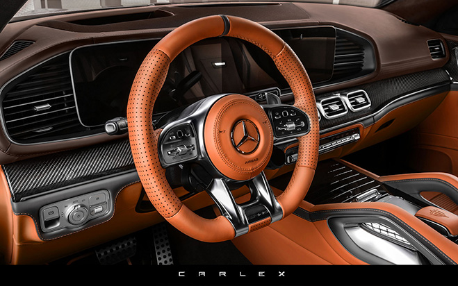 Mercedes GLE Coupe in brown and orange by Carlex Design