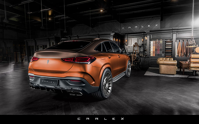 Mercedes GLE Coupe in brown and orange by Carlex Design